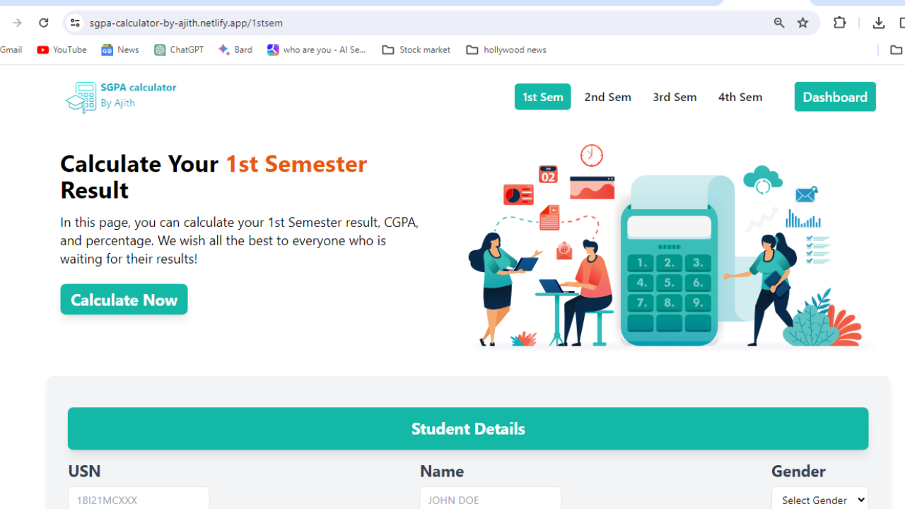 SGPA Calculator